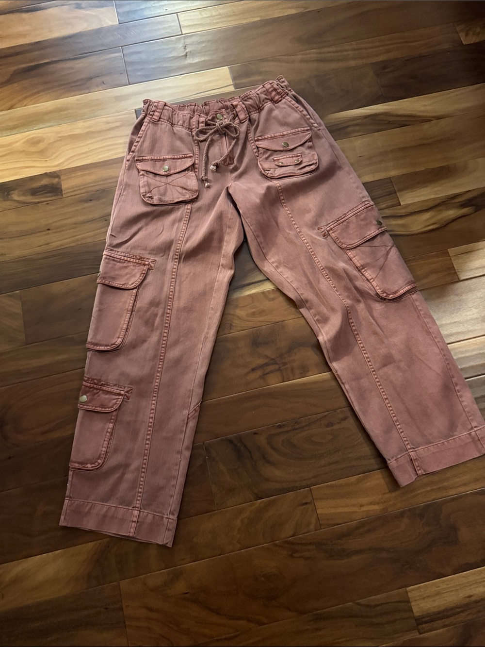 Free People Tahiti Cargo Pant Dusty Rose in color size small